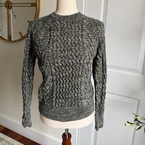 Gap Womens Cable Knit Sweater Green Size Small